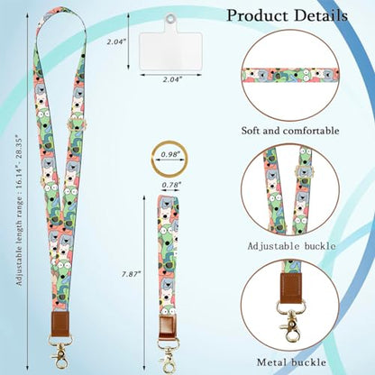 Phone Lanyard Wrist Strap Crossbody Adjustable, Cell Phone Lanyard for Around The Neck Shoulder Wristlet Strap - color: Doodle Dogs