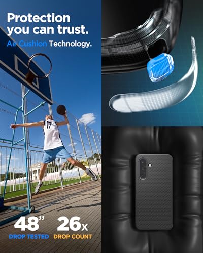 Spigen Liquid Air Designed for Galaxy A36 5G Case (2025) [Military-Grade Protection] - Matte Black - size: Galaxy A36 5G