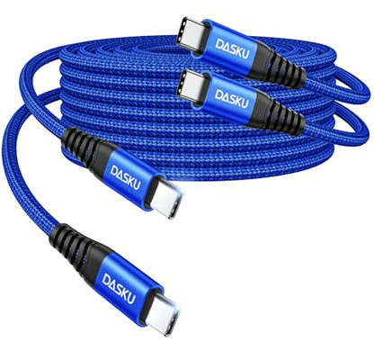 USB C to C Cable 100W Fast Charging 10FT, 2Pack USB C to USB C iPhone Cable - color: Blue, size: 10FT 2Pack, style: 100W USB C to USB C