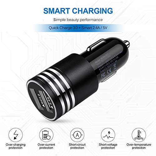 USB C Fast Car Charger for Samsung Galaxy S26 S25 S24 S23 S22 Z Flip 8 7 - color: Black