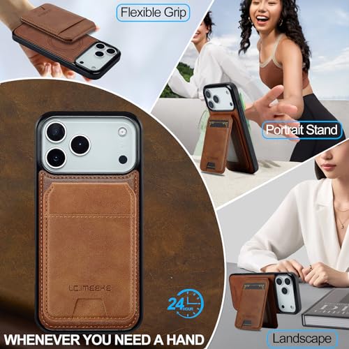 L3 2 in 1 Detachable Leather Wallet and Phone Cases Compatible with iPhone 17 Pro Case with Card Holder RFID Blocking, Compatible with Magsafe Charging 6.3 Kickstand (Brown, IP 17 Pro) - color: Brown, size: 6.3