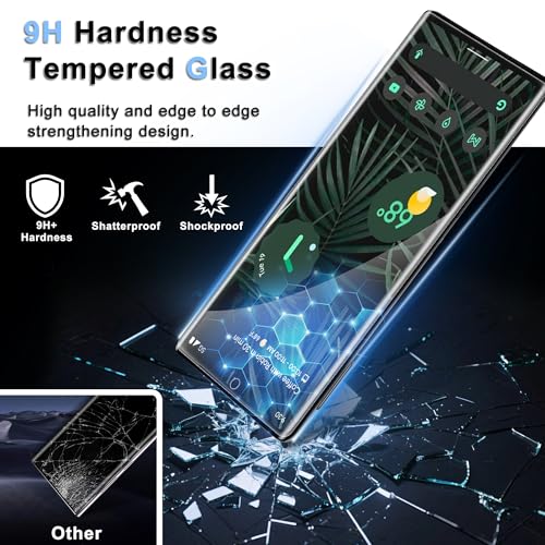 3 Pack for Google Pixel 6 Pro Screen Protector, 9H Tempered Glass Full Coverage, Case Friendly, HD Clear, Anti-Scratch, Fingerprint Compatible, Bubble-Free for Pixel 6 Pro 5G 6.7” - size: 6.7 Inch-Pixel 6 Pro
