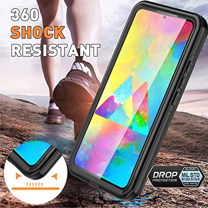 AICase Samsung Galaxy S22 5G 6.1 Inch Waterproof Case Snowproof Dustproof Shockproof IP68 Certified Full Body Protection Fully Sealed Underwater for Samsung S22 - color: Transparent/Green