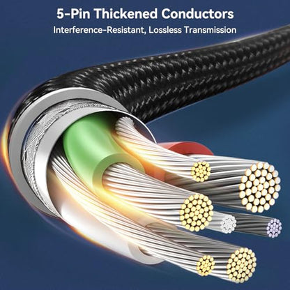 ELUTENG Mix Coiled Keyboard Cable 8k 5ft for Mechanical Gaming Keyboard