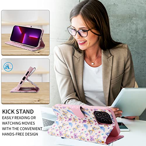 UEEBAI Wallet Case for Samsung Galaxy S22 5G, PU Leather Phone Case Kickstand RFID Blocking Flip Case Card Slots Wrist Strap Relief Engraved Pattern Magnetic Closure Flower Folio Case, Butterfly - color: Butterfly, size: Samsung Galaxy S22 5G