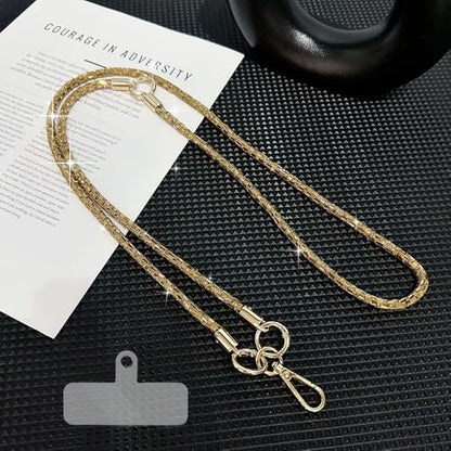 2Pcs Phone Crossbody Lanyard and Wrist Strap, Universal Cell Phone Lanyard Strap with 2Tether Tab - color: K