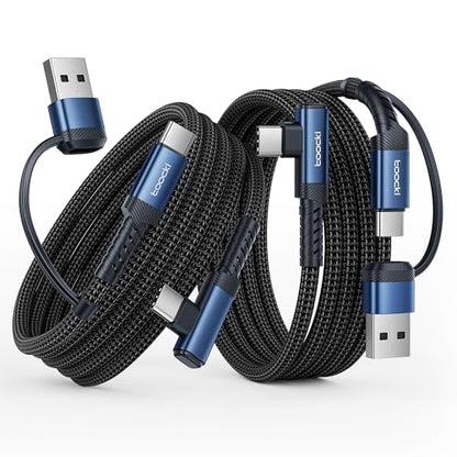 60W USB C Cable, Right Angle Type C Fast Charging Cable, 3.3FT 2-Pack - size: 3.3FT+3.3FT