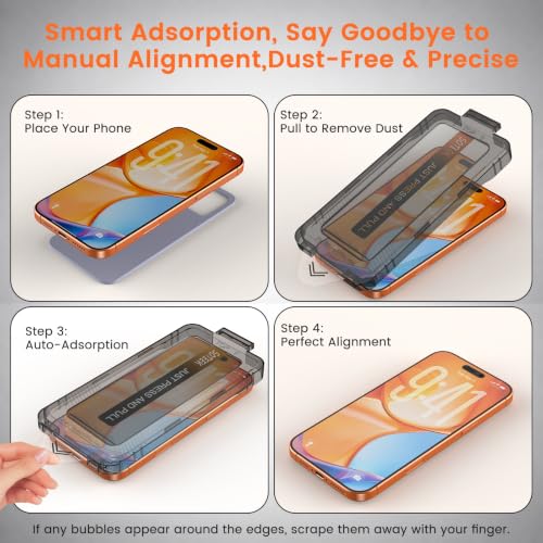 Privacy Screen Protector for iPhone 17 Pro Max Dust-Free Tray 2-Pack