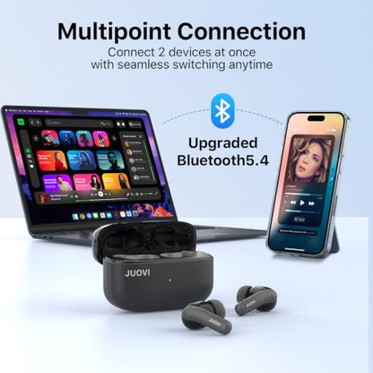 JUOVI Ture Wireless Earbuds Active Noise Cancelling Bluetooth Headphones