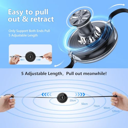 Retractable 100W Samsung Galaxy Watch Charger Fast Charge Cable - Multi 3-in-2 USB C/A to Lightning+USB C for Watch 6/5/4/3/2/Pro/Active, iPhone 15/14/13/12, S24/23/S22