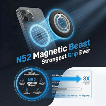 Magsafe Phone Grip, 360° Phone Magnetic Ring Holder Kickstand