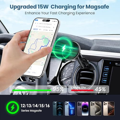 Wireless Charger Magnetic Mount Compatible with Toyota Tacoma 2016-2023 - style: Magnetic Charger Mount