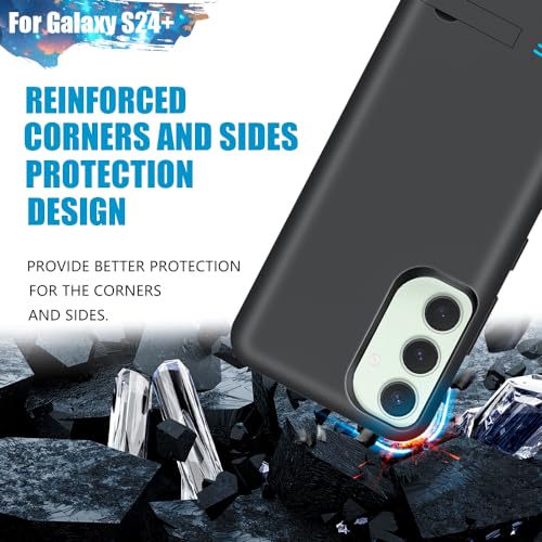 Sitong Battery Case for Samsung Galaxy S24+, 5000mAh Rechargeable Extended Battery Charging Charger Case, Add 100% Extra Juice, Not Compatible with S24 or S24 Ultra (6.7 inch) Black