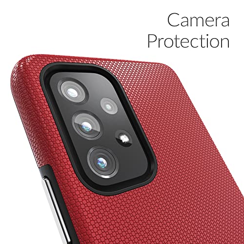 Crave for Samsung Galaxy A53 Case, Shockproof Protection Dual Layer Case for Galaxy A53 5G (6.5 inch) - Red - color: Red