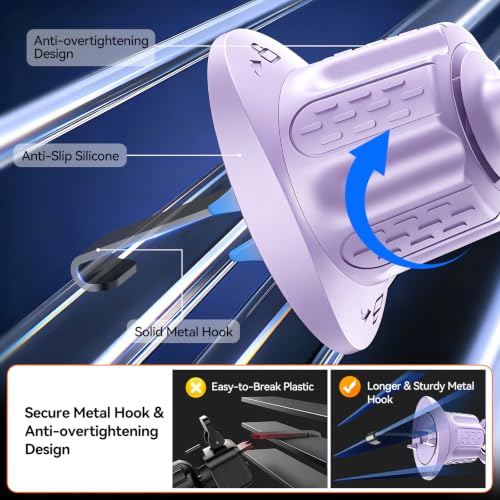 for MagSafe Car Mount,【22 N55 Super Magnets】 Magnetic Phone Holder for Car Air Vent, Cell Phone Mount Car Accessories Compatible with iPhone 17 16 15 14 13 12 Pro Max (Lavender) - color: Lavender