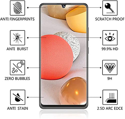 [3-Pack] Case-friendly Tempered Glass Screen Protector for Samsung Galaxy A42 5G (Clear)