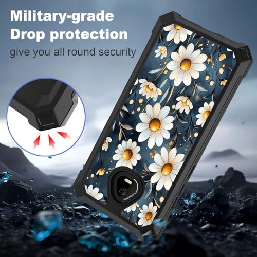 for Schok Volt Sv67q Sv67332 Case with Screen Protector, Military Grade Drop Protection, Dual Layer Hybrid Shockproof Protection TPU Phone Case for Schok Volt Sv67q, Little Flower - color: Little Flower