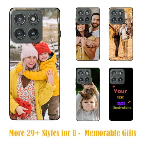Custom Case Personalized Cover for Motorola Moto Edge 2025 with Photo Logo Text,Customize Picture Name Design Protective Cases Soft Slim,Gift Family Friend Birthday - color: 01 Free Design