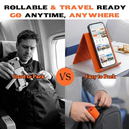 2PCS Flexible Silicone Phone Holder Flexible Silicone Phone Stand Orange*2