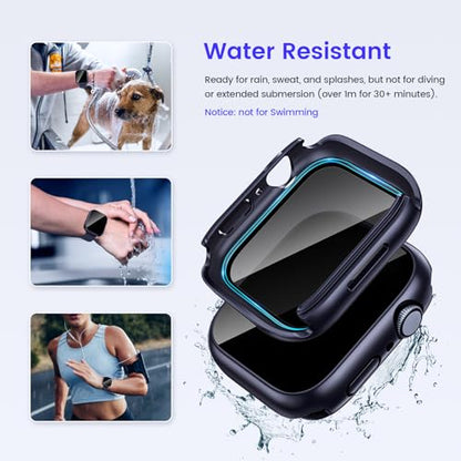 Goton Privacy Waterproof Case for Apple Watch Series 11/10 42mm - color: Blue, size: 42 mm