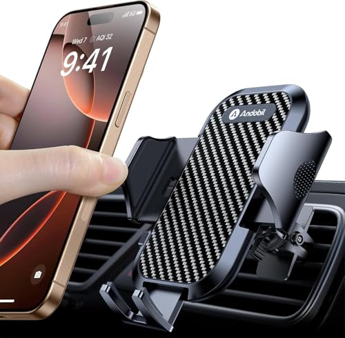 andobil Upgrade Phone Holders for Your Car Vent Sturdiest Car Phone Holder - color: Black