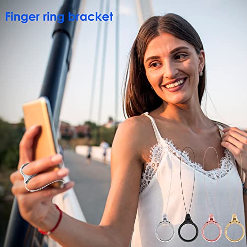 Cobee Cell Phone Ring Straps, 4 Pcs Cellphone Finger Holders Loop Charm