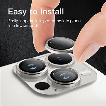 JETech Camera Lens Protector for iPhone 14 Pro/14 Pro Max, Silver, 1 Set - color: Silver