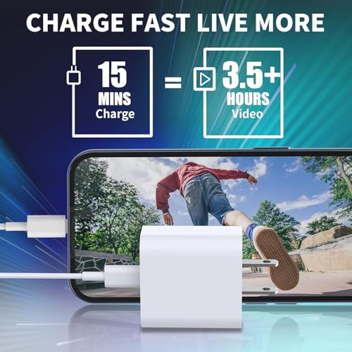 Fast iPhone Charger 10FT, [MFi Certified] Extra Long Charge Fast Charging 2Pack 20W USB C Wall Charger Block Plug 10FT Lightning Cable Cord Compatible for iPhone 14/14 Pro/14 Pro Max/13/12/11/XS/XR/X
