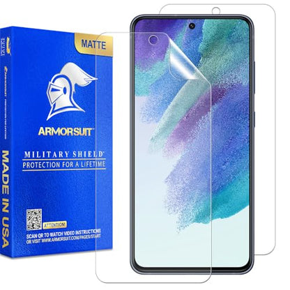 ArmorSuit 2 Pack Anti-Glare Screen Protector for Samsung Galaxy S21 FE 5G [6.4 in] (2022) Case Friendly MilitaryShield Matte Film - Made in USA