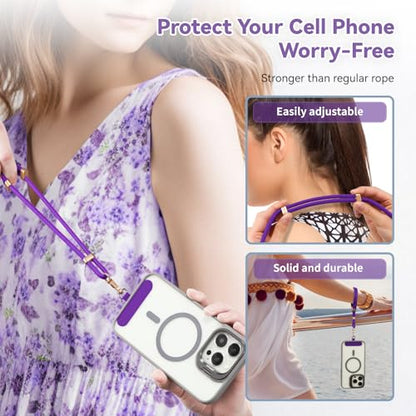 VVAAGG Cell Phone Lanyard for iPhone Crossbody Phone Strap - color: Dkpurple