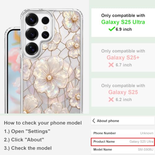 for Samsung Galaxy S25 Ultra Magnetic Case【Compatible with MagSafe】 Aesthetic Oil Painting Stained Glass Flower Design, Slim Fit Hard PC Back Shockproof Cute Clear Phone Cover, Light Pink - color: Light Pink, size: Galaxy S25 Ultra