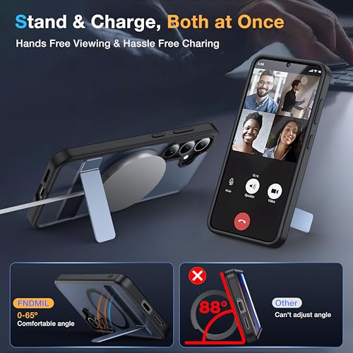for Samsung Galaxy S25 Plus Case with MagSafe - color: Black, size: Galaxy S25 Plus with Stand