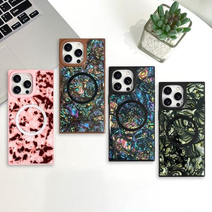 AIGOMARA Magnetic Rectangle for iPhone 16 Pro Max Case, Abalone Shell - color: Abalone, size: iPhone 16 Pro Max