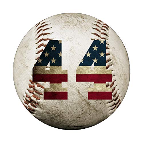 Baseball number 44 with American USA flag phone stand PopSockets PopGrip: Swappable Grip for Phones & Tablets