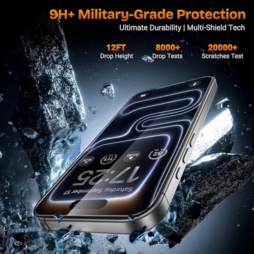 Screen Protector for iPhone 16 Pro Max 6.9 Inch, 3-Pack with Auto-Alignment Kit – 9H Hardness, HD Clear, Bubble-Free, Case-Friendly Tempered Glass - color: 16promax-Transparent