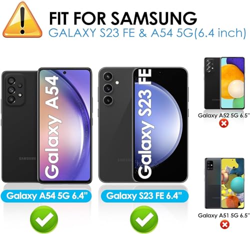 [2 Pack] for Samsung Galaxy A54 5G Privacy Screen Protector Tempered Glass, Anti Spy Black Protect Film Shield for Galaxy A54 6.4 inch, S23 FE, Anti Scratch, Case Friendly, Bubble Free, Easy - size: A54