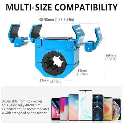 Bike Handlebar Mounts for 4.5-7.7 Phones (Blue) - color: Blue