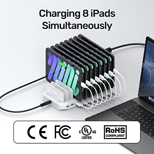 Unitek 96W 10-Port USB iPad Charging Station with Quick Charge 3.0 - color: QC3.0*2,White, size: Pack of 1