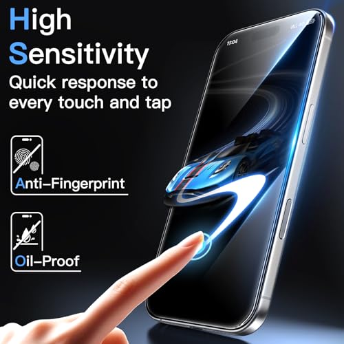JETech Screen Protector for iPhone 16 Pro, 2-Pack | 9H Tempered Glass, HD Clear, Anti-Scratch Protection, Easy Installation Tool - size: iPhone 16 Pro