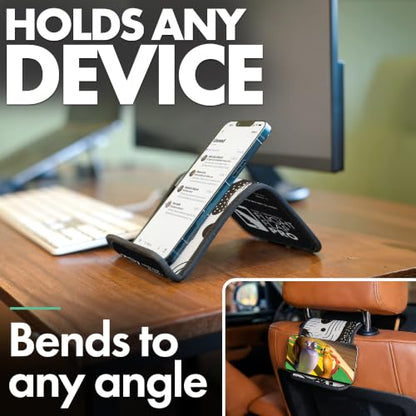 Flight Flap Airplane Phone Holder - Foldable Phone Stand for Plane Travel - color: Boho Black, size: Large
