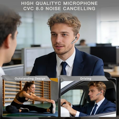Bluetooth Headset, 100Hrs Bluetooth Earpiece