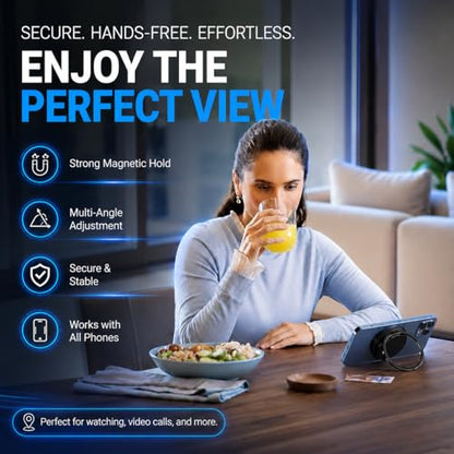 15W Magnetic Wireless Charger with Detachable USB-C Cables & USB-A Adapter - color: Black