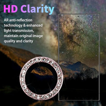 Camera Lens Protector for Samsung Galaxy S24 Ultra, Diamond Pink - color: Diamond Pink