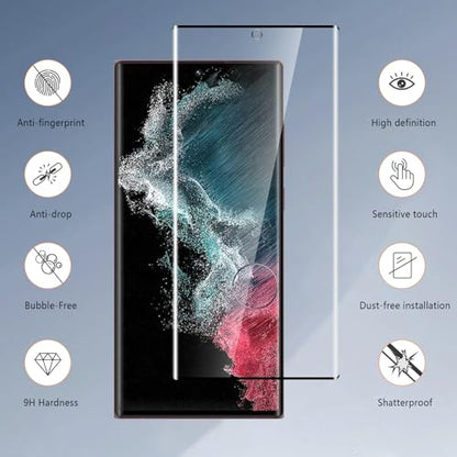 3-Pack for Samsung Galaxy S22 Ultra 5G Screen Protector Tempered Glass, 3D Full Edge Coverage Film, 9H HD Bubble-Free Film, Anti-Scratch Protective Glass for Samsung Galaxy S22 Ultra 6.8 Inch - size: Samsung Galaxy S22 Ultra