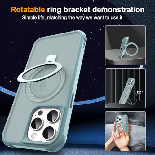 SKYLMW Compatible with iPhone 11 Pro Max Case with Stand,Blue | iPhone 11 Pro Max Phone Case 6.5",Magnetic Ring Stand,Compatible with MagSafe,Military-Grade Protection,Great Grip Feeling - color: Blue, size: Iphone 11 Pro Max