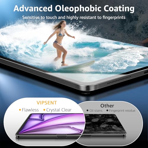2-Pack Glass Screen Protector for iPad 11th A16 11-in. /10th Generation 10.9-in. (2025/2022) Military Shatterproof, 9H+ Hardness, Auto-Alignment Frame, Anti-Fingerprint, HD Clear, Scratch Resistant - size: iPad (A16) 11th/10th Gen (2025/2022)