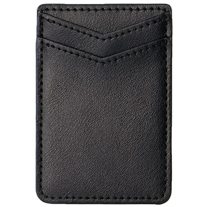 2Pack Phone Wallet,Leather Phone Card Holder Adhesive Stick On Credit Card Pocket for Back of Phone Case iPhone and Android-Black - color: Black V,Black V