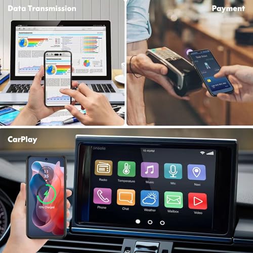 Wireless Charging Case for Moto G Play 2024, Upgraded 10000mAh Rechargeable Portable Charging Case Compatible with Moto G Play 2024 (6.5 inch) with Carplay Extended Battery Pack Charger Case (Black) - size: Moto G Play 2024