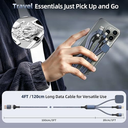 Cruise Essentials 2026,3 in 2 Multi Charging Cable for iPhone Watch Charger - color: Light Gray, size: AC to C+L+iWatch