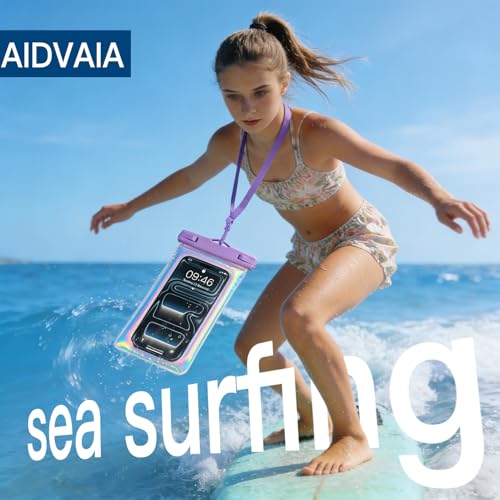 Waterproof Phone Case for iPhone Phones all Models Laser Lridescent | Waterproof phone case Cross-body Lanyard Cruise Ship Travel Essentials Compatible, All Devices Touchscreen Friendly - color: Iridescent, size: All models of mobile phones